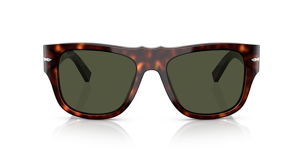 PERSOL PO3294S Havana - Man Luxury Sunglasses, Green Lens