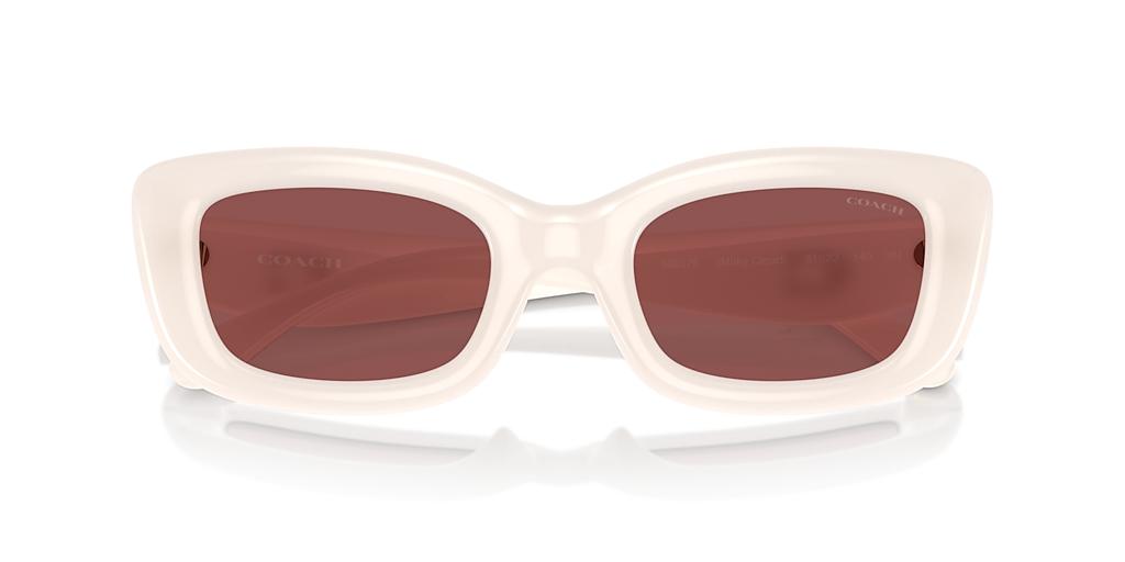 COACH HC8390U CR610 Milky Cloud - Women Luxury Sunglasses, Wine Lens