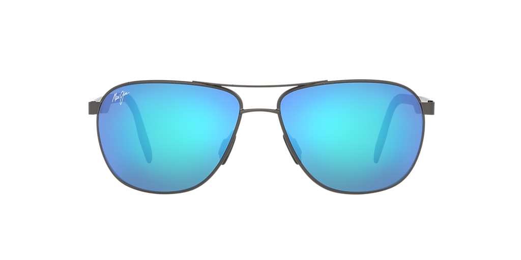 Maui Jim Castles XL (61 - 16) with Blue lenses and Silver frame