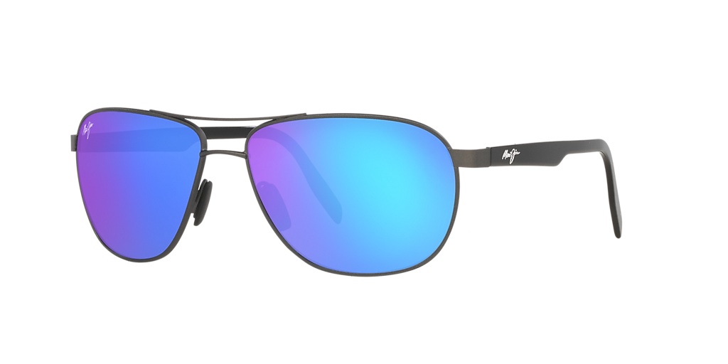 Maui Jim Castles XL (61 - 16) with Blue lenses and Silver