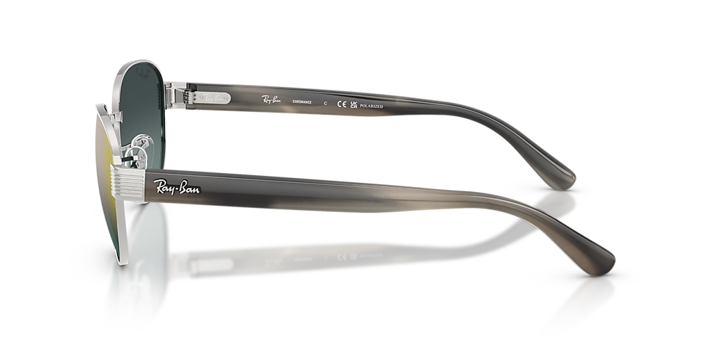 Ray-Ban RB3766CH Chromance L (56 - 20) with Gold lenses and Silver