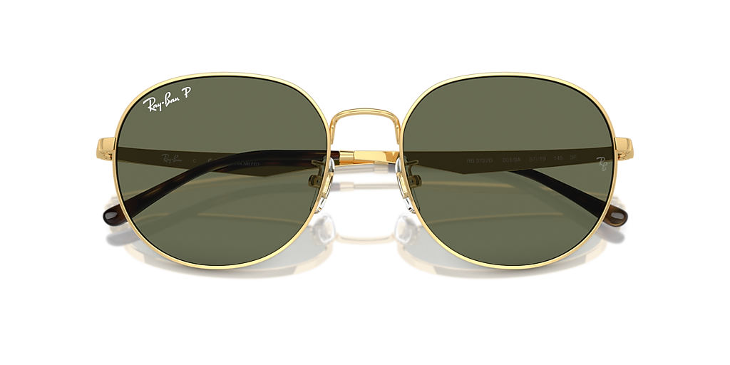 Ray-Ban RB3727D XL (57 - 19) with Green lenses and Gold frame