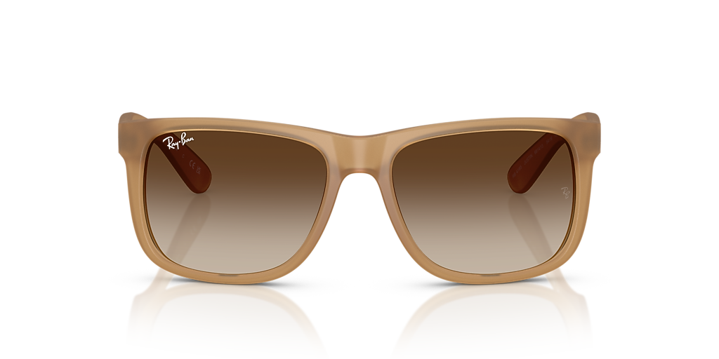 Ray-Ban Justin Classic Olive Brown Frame Sunglasses with Gradient Lenses JUSTIN CLASSIC Sunglasses in Brown and Green Gradient  main image 4