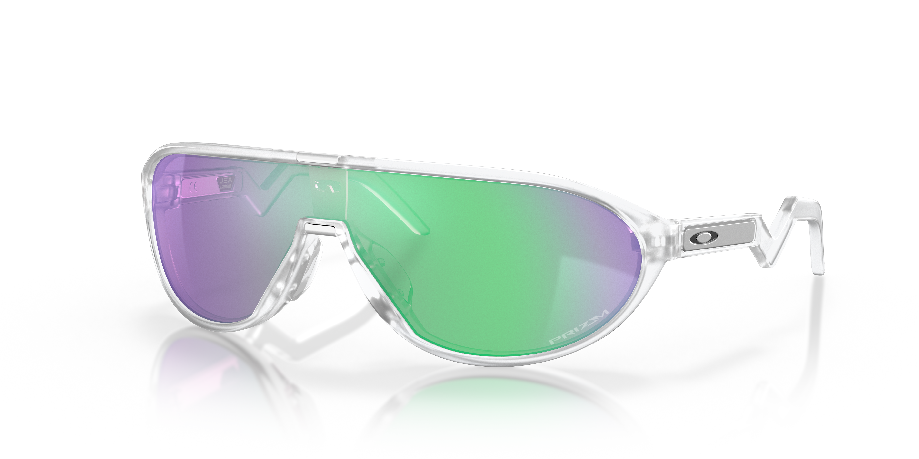 Oakley OO9467 CMDN L (0 - 133) with Green lenses and Transparent