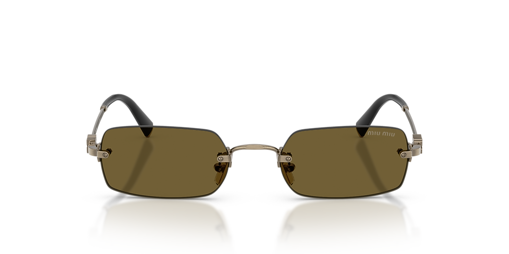 Miu Miu MU B50S S (50 - 20) with Brown lenses and Gold frame  display picture 2
