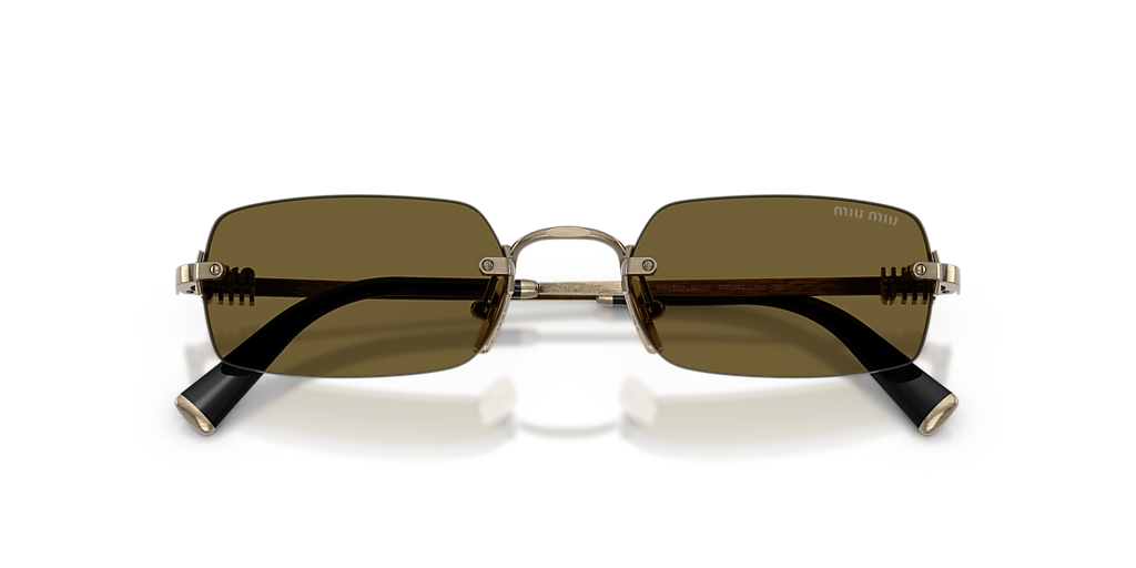 Miu Miu MU B50S S (50 - 20) with Brown lenses and Gold frame  display picture 3
