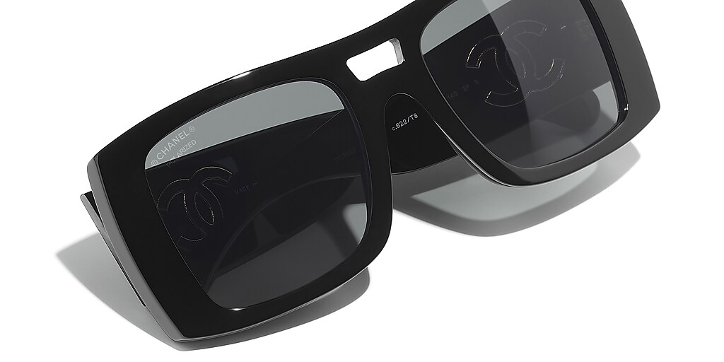 Chanel Square Sunglasses CH5539A M (53 21) with Grey lenses and