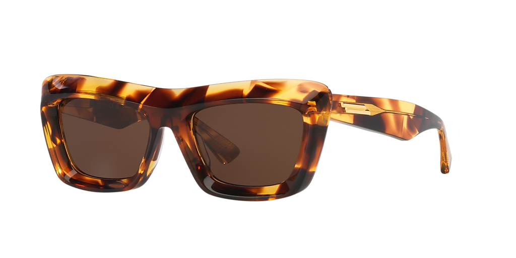 サングラス BOTTEGA VENETA Woman Sunglasses Beige BV1283S 003 Bottega Veneta BV1283S S (53 - 19) with Brown lenses and