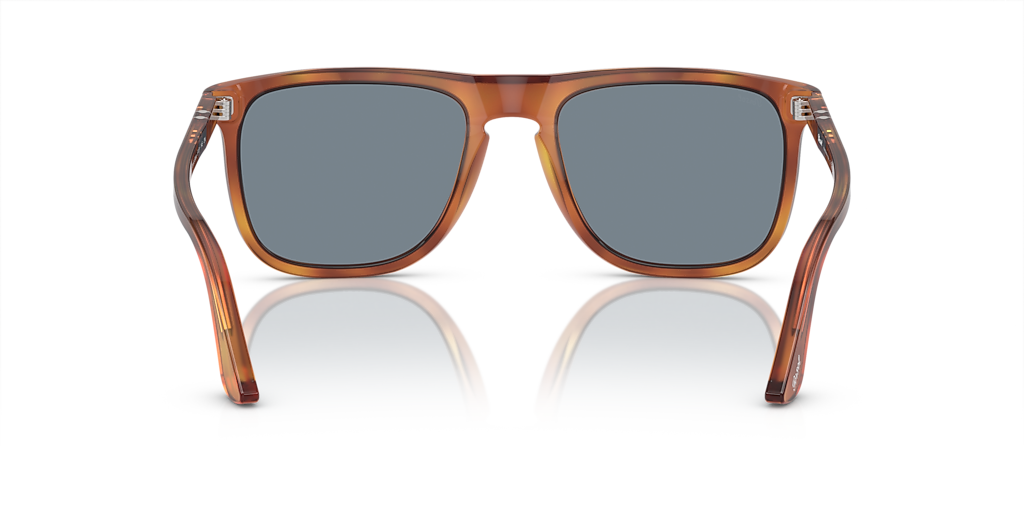 PERSOL PO3336S Terra Di Siena - Unisex Luxury Sunglasses, Light Blue Lens