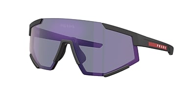 Prada Linea Rossa PS 04WS 01 Dunkelgrau & Gummi Schwarz Sunglasses 