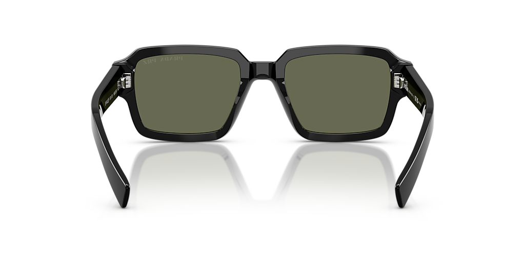 Prada PR 02ZSF M (54 - 19) with Green lenses and Black frame