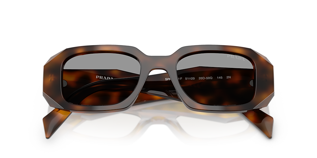 PRADA PR 17WSF Transparent Bottle - Women Luxury Sunglasses, Dark Green Lens