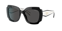 PRADA PR 16YS Black - Woman Luxury Sunglasses, Dark Grey Lens