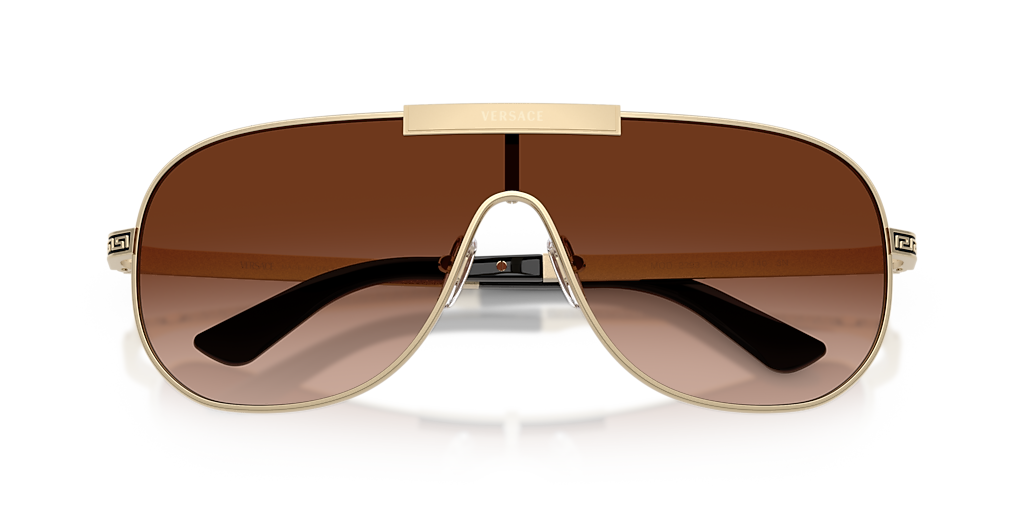 Versace VE2293 XXL (0 - 140) with Brown lenses and Gold frame