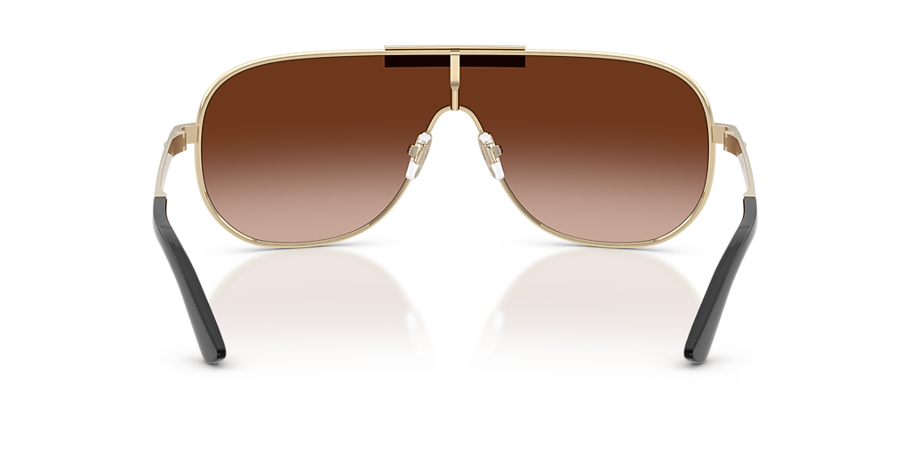 Versace VE2293 1252/13 Square Sunglasses - Gold Frame, Brown Gradient Lenses Versace VE2293 XXL (0 - 140) with Brown lenses and Gold  main image 4