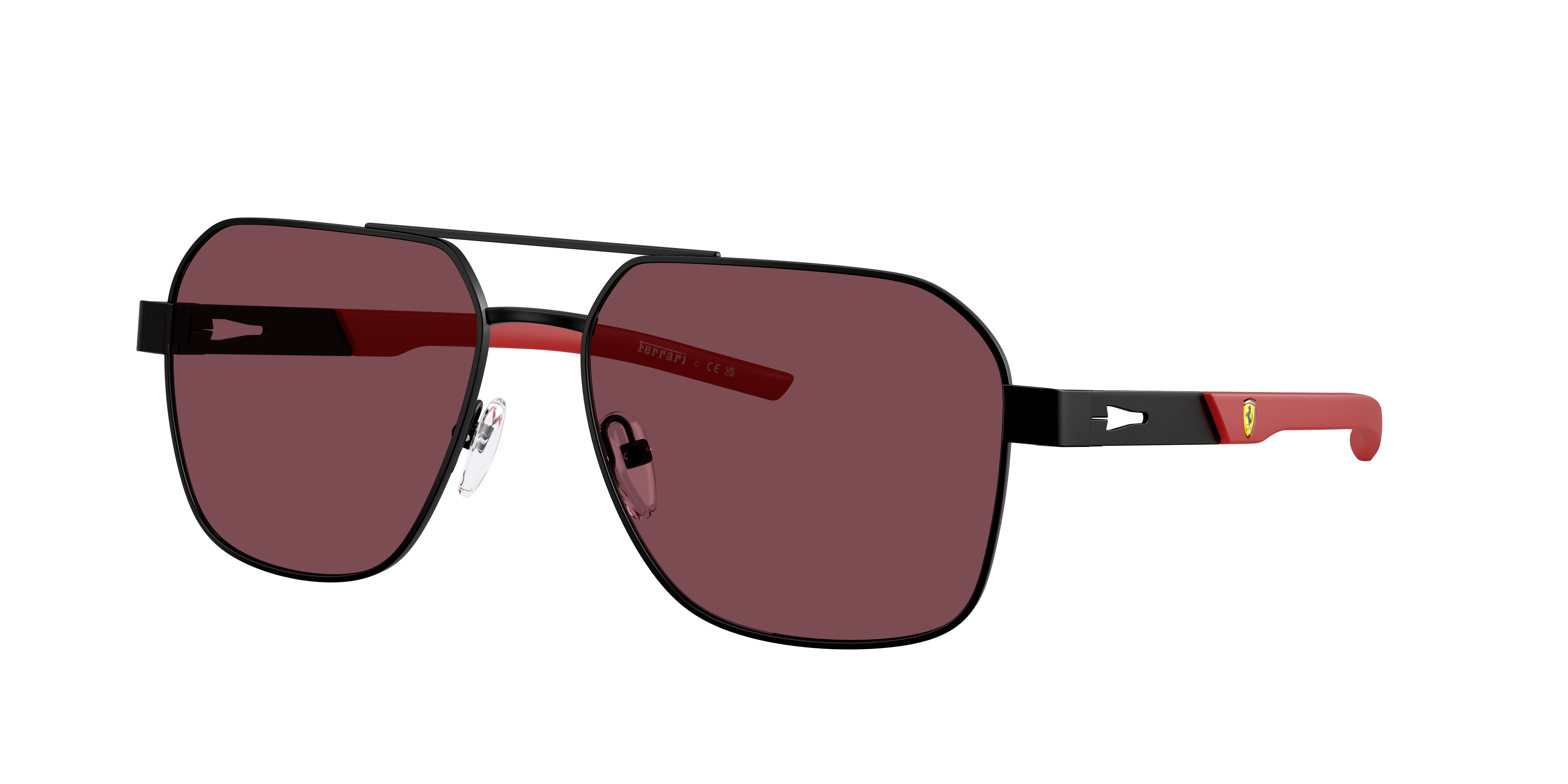 Scuderia Ferrari 60mm Mirrored Pilot Sunglasses In Red Ferrari Exclusive
