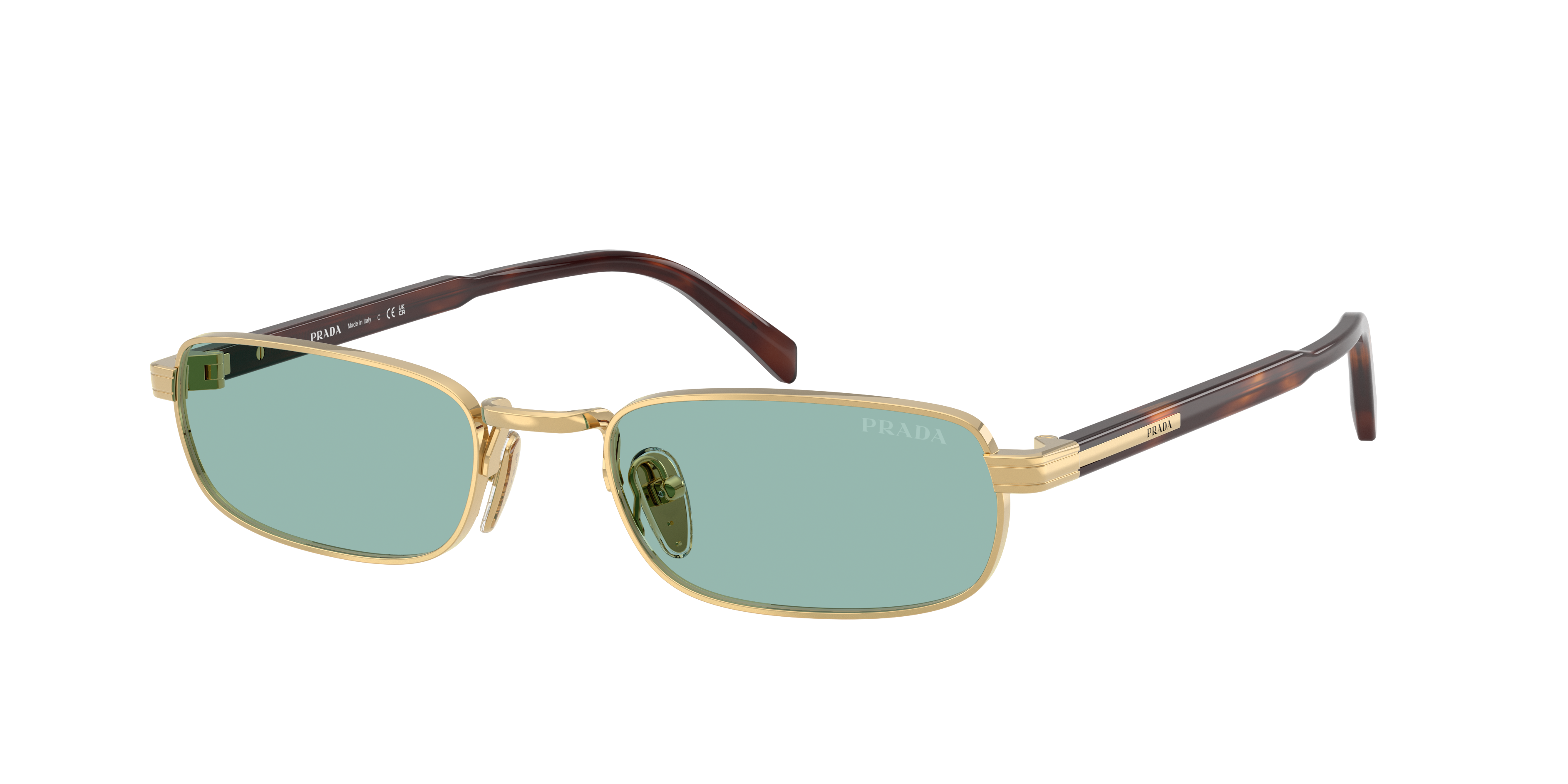 Prada PR B54S M (54 - 20) with Green lenses and Gold frame