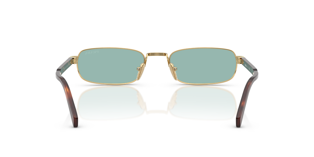 PRADA PR B54S Gold - Men Luxury Sunglasses, Petrol Green Lens