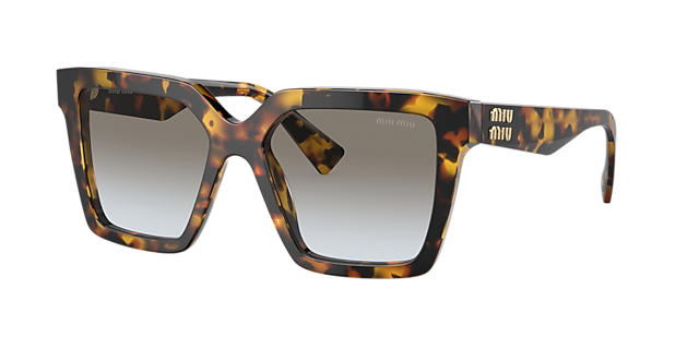 Miu Miu MU 03YS 54 Gradient Grey & Honey Havana Sunglasses 