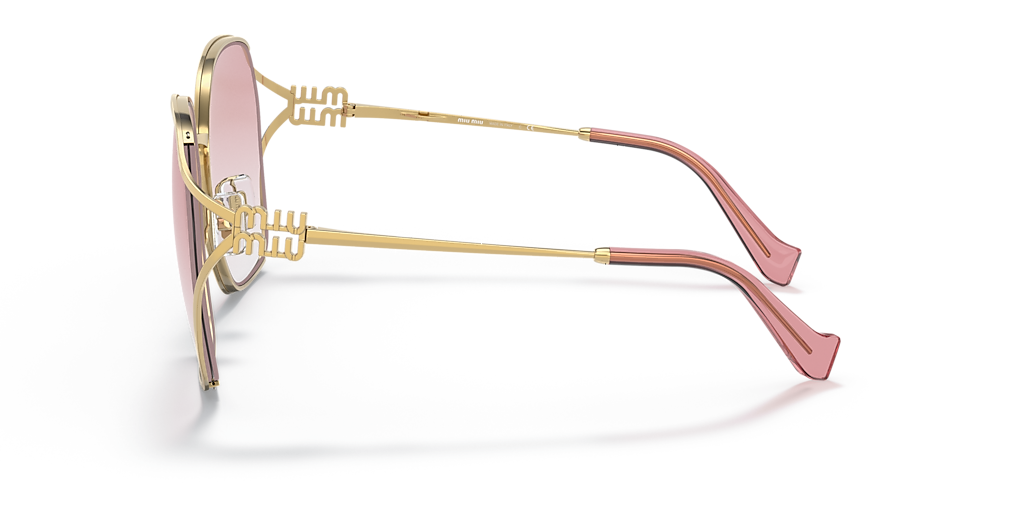 Miu Miu MU 52WS XL (60 - 19) with Pink lenses and Gold frame