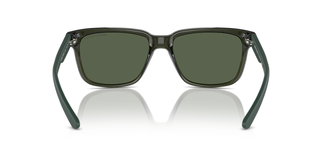 ARMANI EXCHANGE AX4026S Shiny Transparent Green - Unisex Sunglasses, Dark Green Polar Lens
