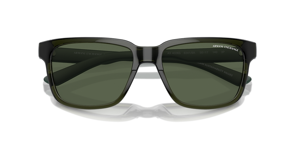 Armani Exchange AX4026S M (56 - 17) with Green lenses and Green