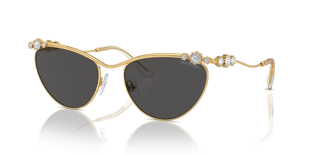 スワロフスキー Swarovski SK7017 L (58 - 19) with Grey lenses and Gold frame