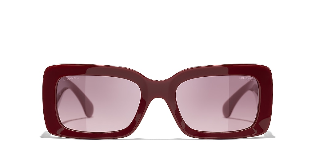 Chanel Rectangle Sunglasses CH5534 L (54 - 20) with Pink