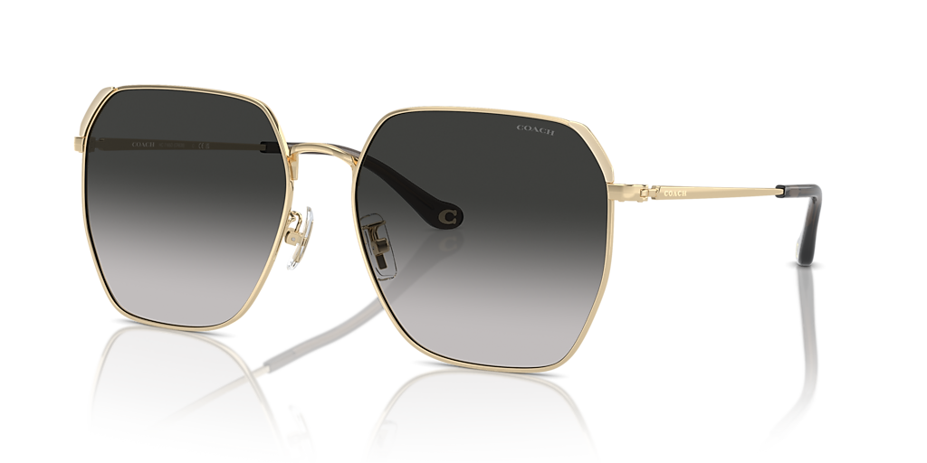 Coach HC7165D CR638 XXL (60 - 17) with Grey lenses and Gold frame