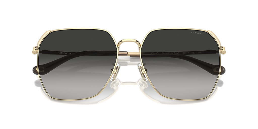 Coach HC7165D CR638 XXL (60 - 17) with Grey lenses and Gold frame