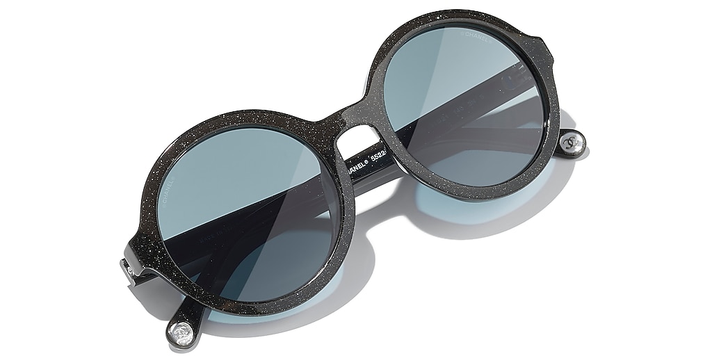 Chanel Round Sunglasses CH5522U S (51 21) with Blue lenses and