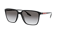 PRADA LINEA ROSSA PS 06VS Black - Men Sunglasses, Grey Gradient Lens