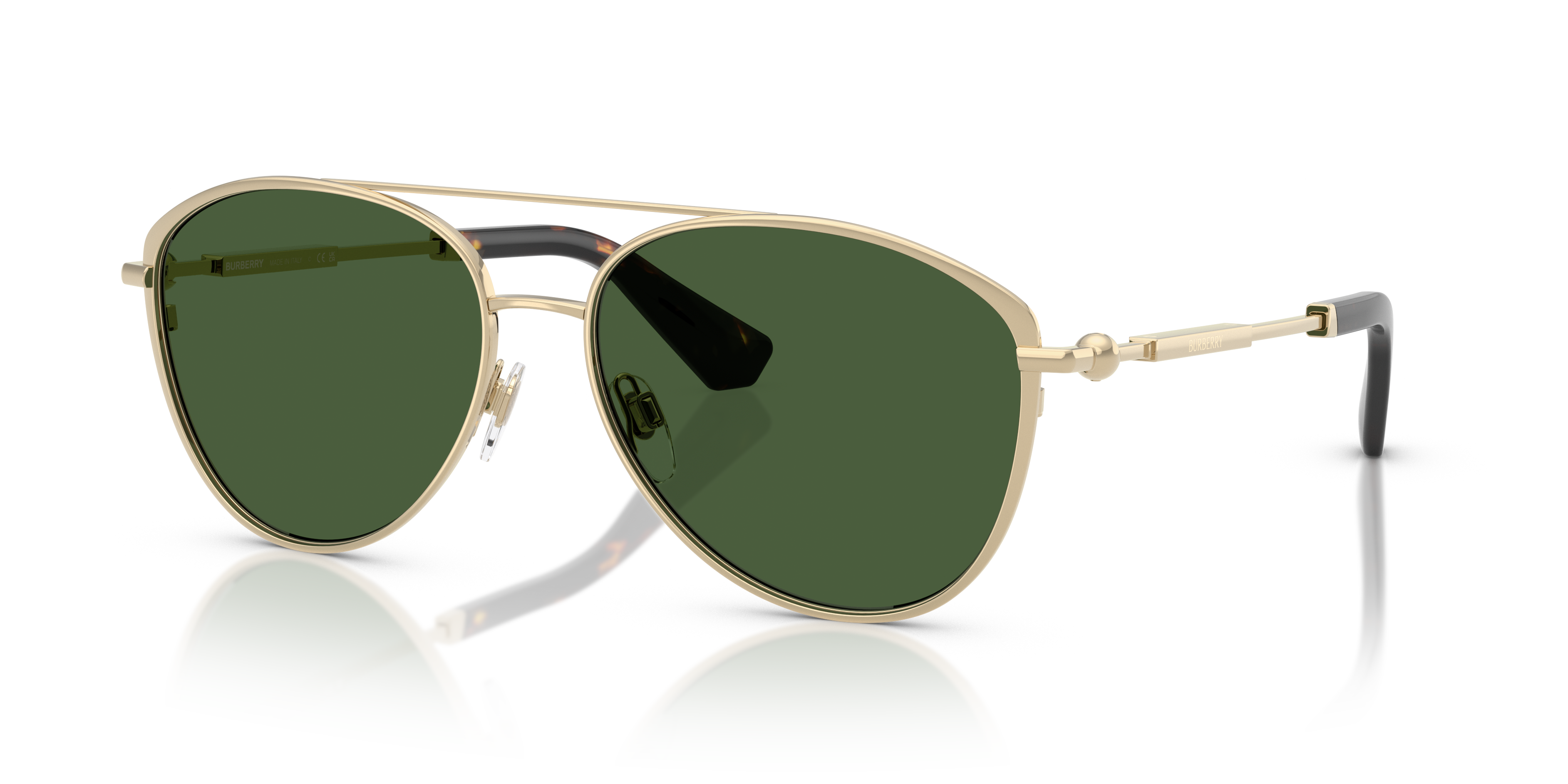 Burberry BE3157 XXL (59 - 16) with Green lenses and Gold frame