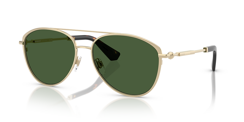 Burberry BE3157 XXL (59 - 16) with Green lenses and Gold frame
