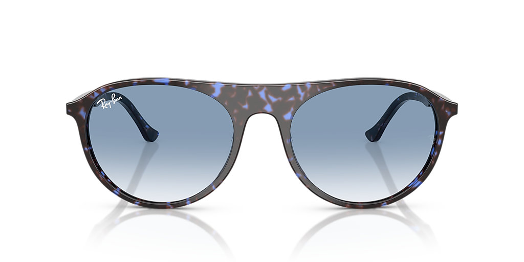 RAY-BAN RB2215 Havana Blue Turtle - Unisex Sunglasses, Clear Gradient Blue Lens