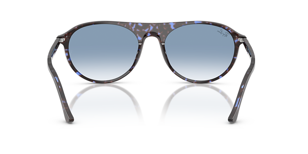RAY-BAN RB2215 Havana Blue Turtle - Unisex Sunglasses, Clear Gradient Blue Lens