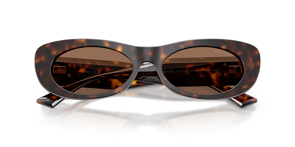 JIMMY CHOO JC5038BU Havana - Women Sunglasses, Dark Brown Lens