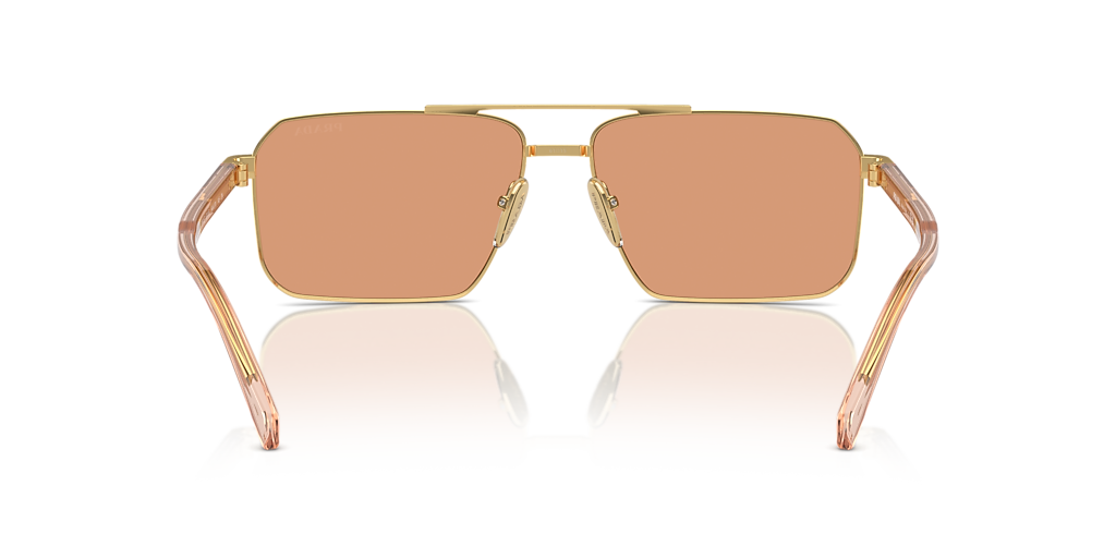 PRADA PR A57S Gold - Men Luxury Sunglasses, Orange Lens