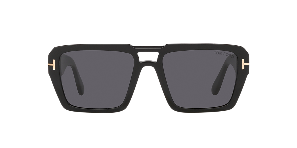TOM FORD Redford TR Black Shiny - Men Luxury Sunglasses, Grey Lens