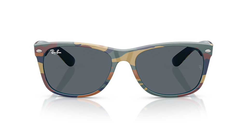 RAY-BAN RB2132 New Wayfarer Classic Blue & Blue Camuflage - Sunglasses, Blue Lens