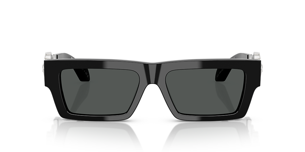 VERSACE VE4484BU Black - Women Luxury Sunglasses, Dark Grey Lens
