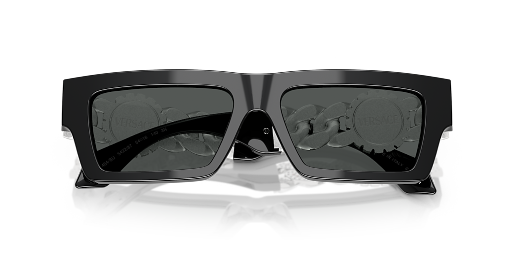 VERSACE VE4484BU Black - Women Luxury Sunglasses, Dark Grey Lens