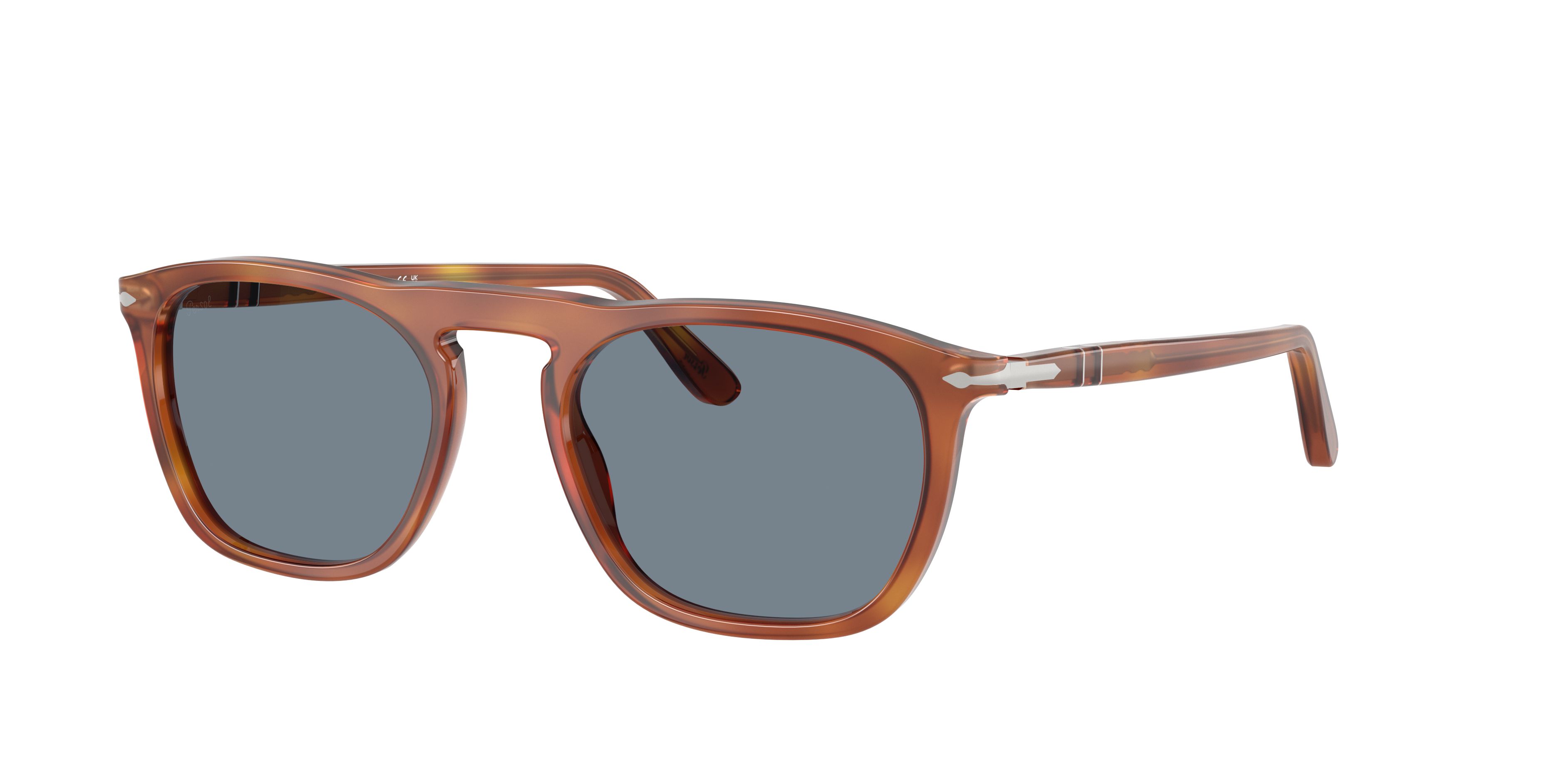 Persol Unisex Sunglass PO3391S - Gae -  Frame color: Terra Di Siena, Lens color: Light Blue