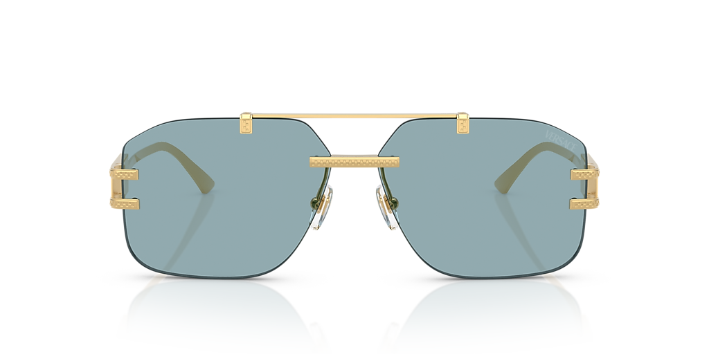 Versace Blue Sunglasses with Gold Accents Versace VK2003 XL (50 - 13) with Blue lenses and Gold frame  main image 3