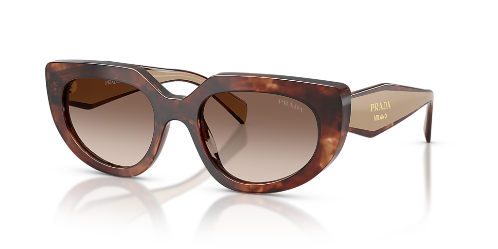 Prada PR D02S M (53 - 20) with Brown lenses and Tortoise frame