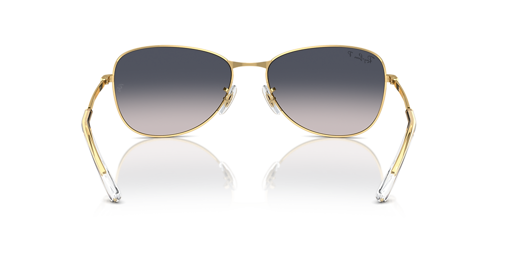 Ray-Ban RB3733 L (56 - 17) with Blue lenses and Gold frame  display picture 1