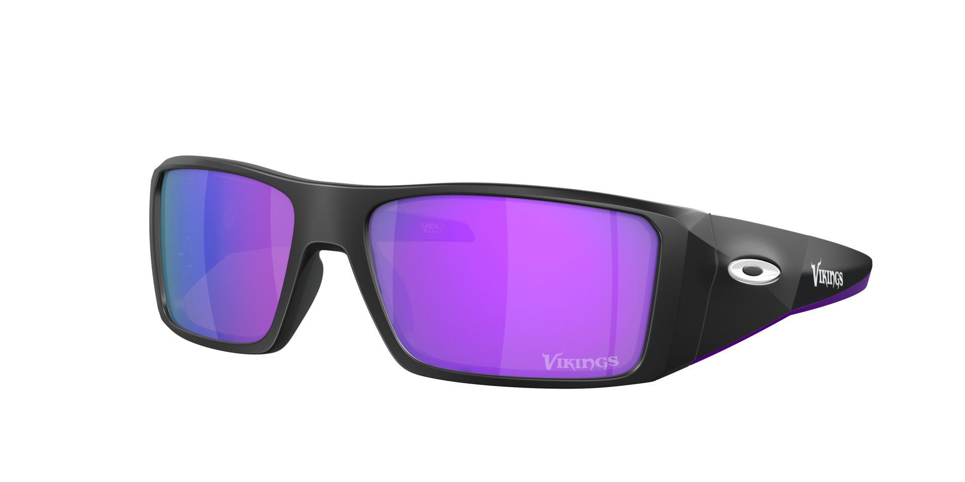Oakley Man Sunglass OO9231 Minnesota Vikings Heliostat - Frame color: Matte Black, Lens color: Prizm Violet