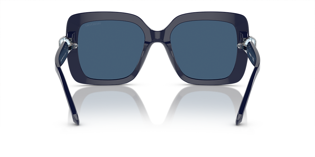 Full Inclusion Swarovski Translucent Blue Rectangular Sunglasses Swarovski SK6041 10244L Sunglasses Women main image 4