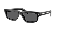 PRADA PR B11S Transparent Ocean - Men Luxury Sunglasses, Brown Mirror Internal Grey Lens