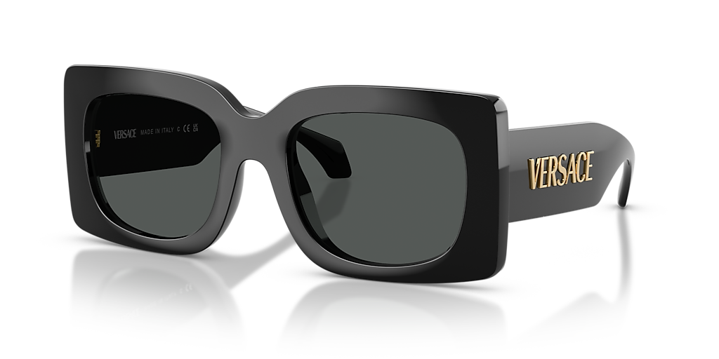 VERSACE VE4496U Black - Women Luxury Sunglasses, Dark Grey Lens